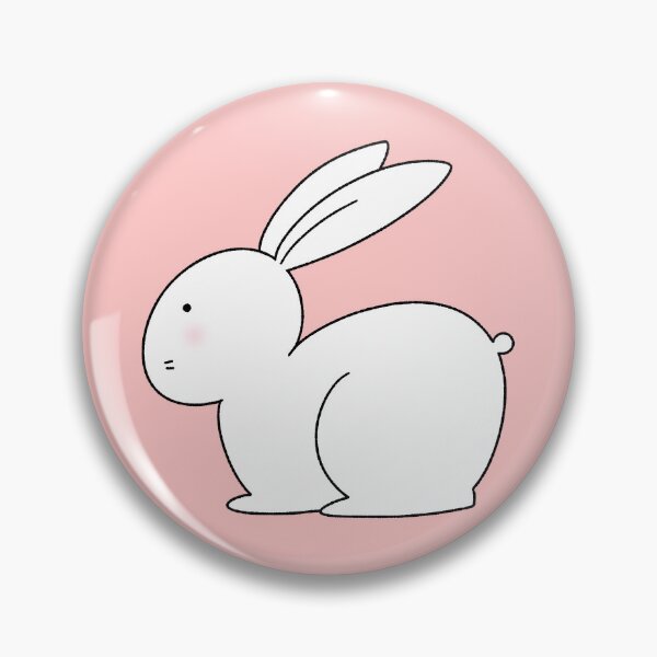 Item preview, Hand Drawn Cute White Rabbit with Pink Cheeks Profile designed and sold by ubborn.