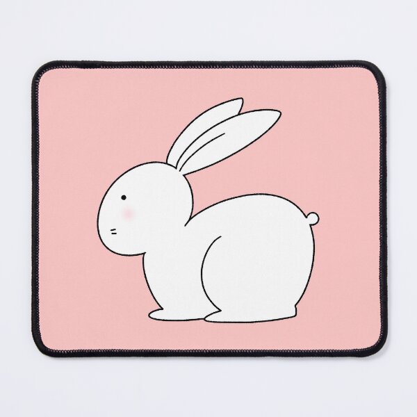 Item preview, Hand Drawn Cute White Rabbit with Pink Cheeks Profile designed and sold by ubborn.