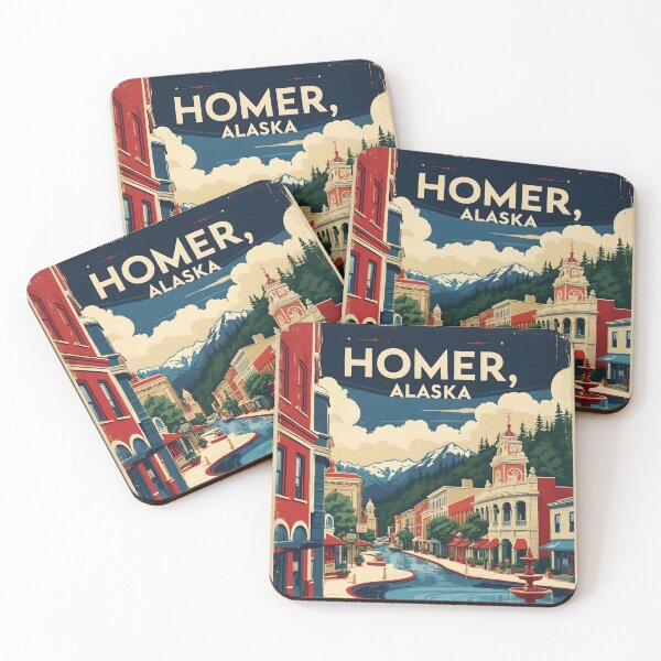 Item preview, Homer Alaska 1950s USA Vintage Travel Tourism designed and sold by TravelersGems.