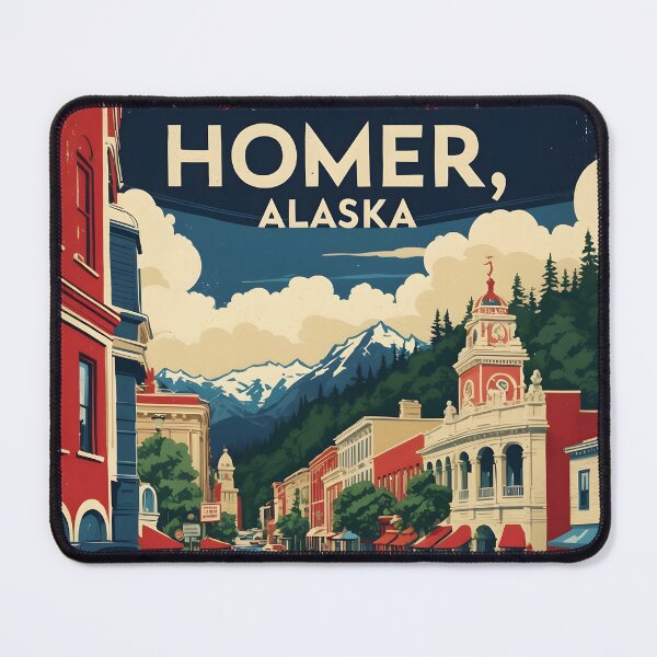 Item preview, Homer Alaska 1950s USA Vintage Travel Tourism designed and sold by TravelersGems.