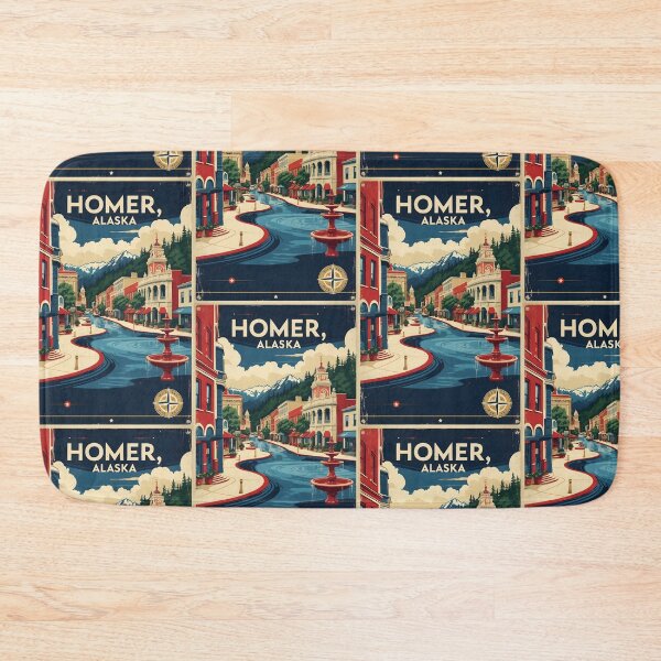 Item preview, Homer Alaska 1950s USA Vintage Travel Tourism designed and sold by TravelersGems.