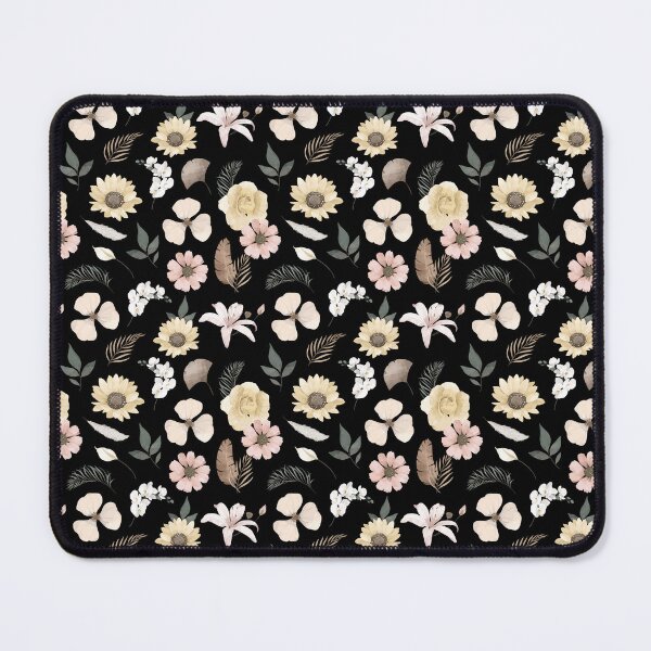Item preview, Vintage Dark Floral Pattern - Boho Sunflower Wildflower designed and sold by Zaya_art.