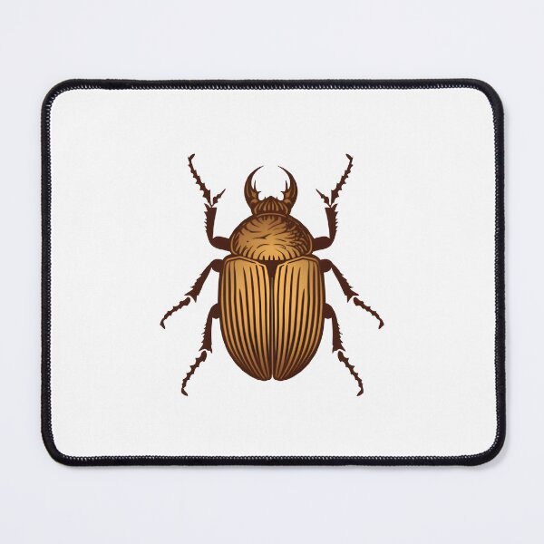 Item preview, Sleek Minimalist Golden Scarab Beetle Geometric Art designed and sold by 77Clover.