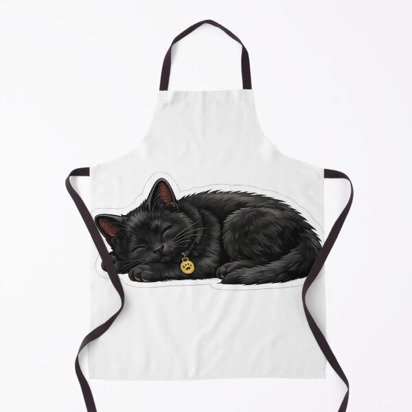 Item preview, Sleeping Black Cat Sticker | Cute Cozy Black Cat Illustration for Cat Lovers designed and sold by Skedart.