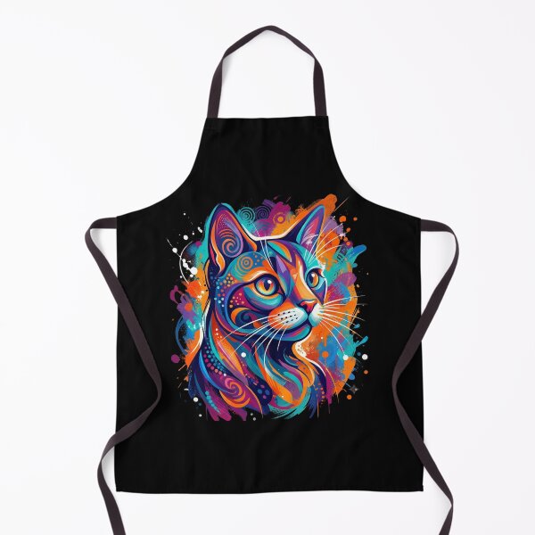 Item preview, Neon Whiskers: Psychedelic Abstract Cat Art designed and sold by CatstheticShop1.
