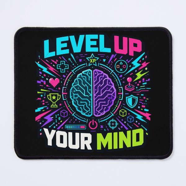 Item preview, Level Up Your Mind Gaming Neon designed and sold by xmoudx.