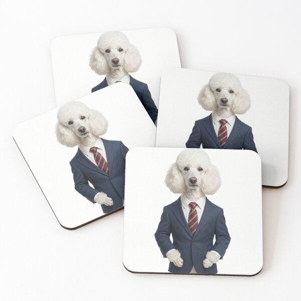 Item preview, The Director — White Poodle in a Business Suit designed and sold by CanaryVibesArt.