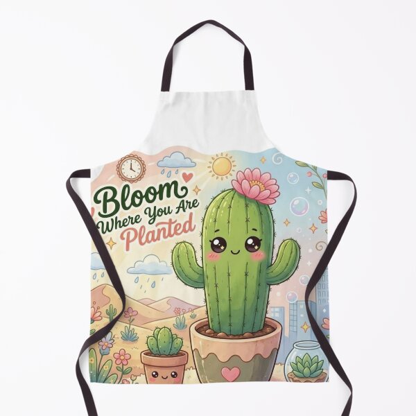 Item preview, Cute Bloom Where You Are Planted Kawaii Cactus Sticker designed and sold by Snikdha.