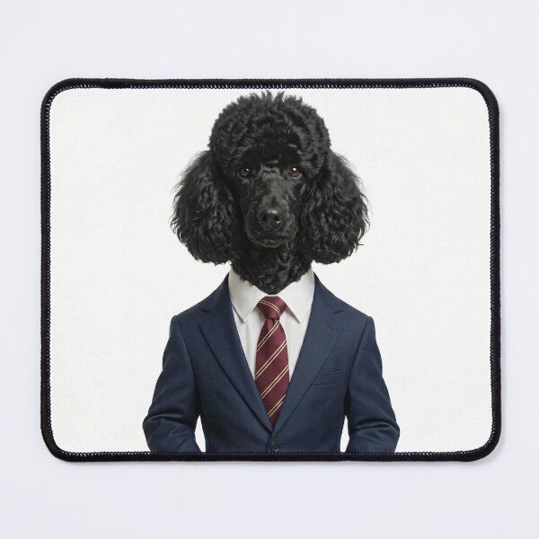 Item preview, The Director — Black Poodle in a Business Suit designed and sold by CanaryVibesArt.