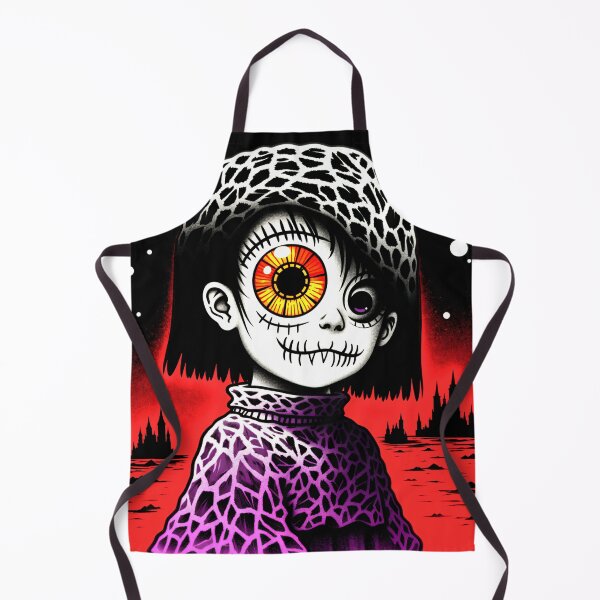 Item preview, Creepy Cute Little Girl Portrait with a Haunting Dark Presence designed and sold by QQQueen.