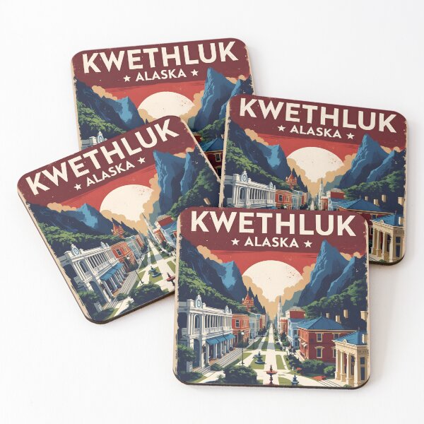 Item preview, Kwethluk Alaska 1950s USA Vintage Travel Tourism designed and sold by TravelersGems.