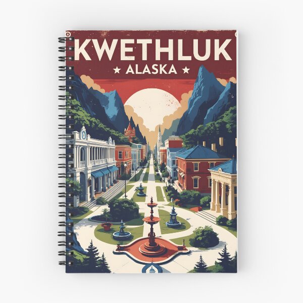 Item preview, Kwethluk Alaska 1950s USA Vintage Travel Tourism designed and sold by TravelersGems.