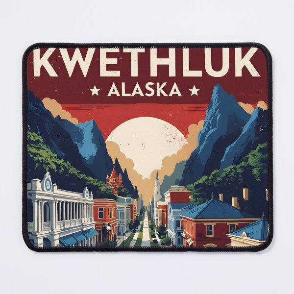 Item preview, Kwethluk Alaska 1950s USA Vintage Travel Tourism designed and sold by TravelersGems.