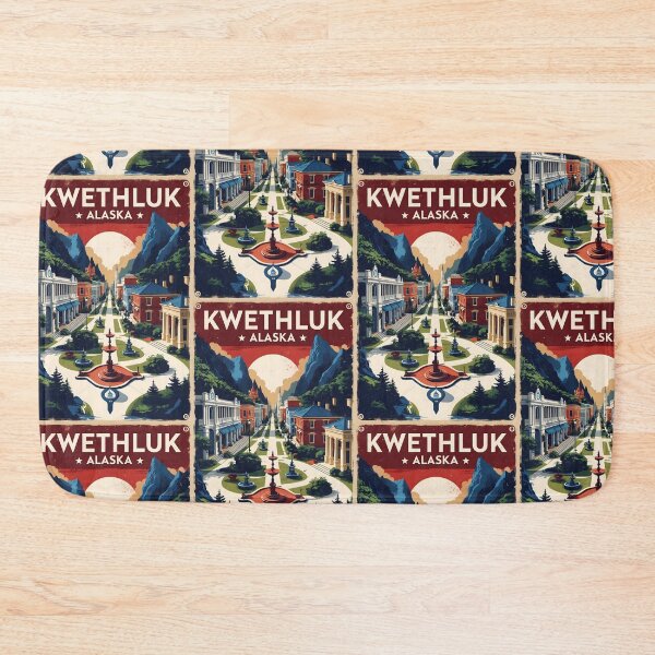 Item preview, Kwethluk Alaska 1950s USA Vintage Travel Tourism designed and sold by TravelersGems.