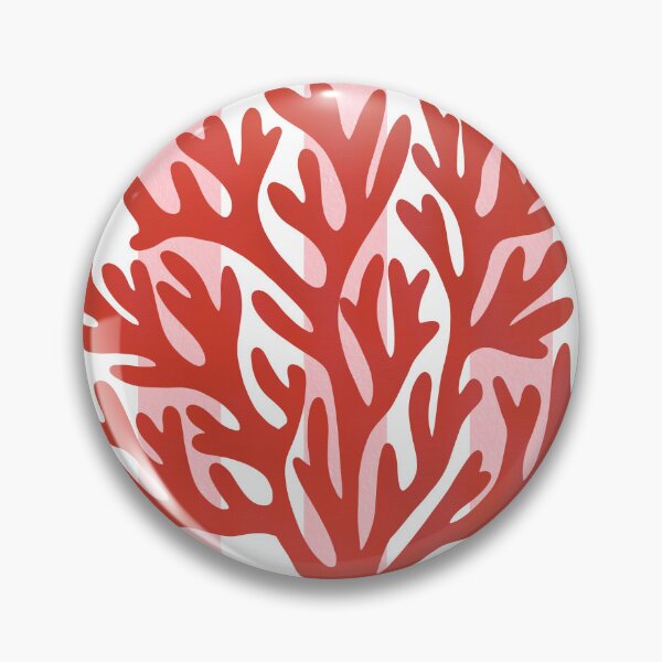 Item preview, Pink stripes and red coral designed and sold by Ana Gorozpe.