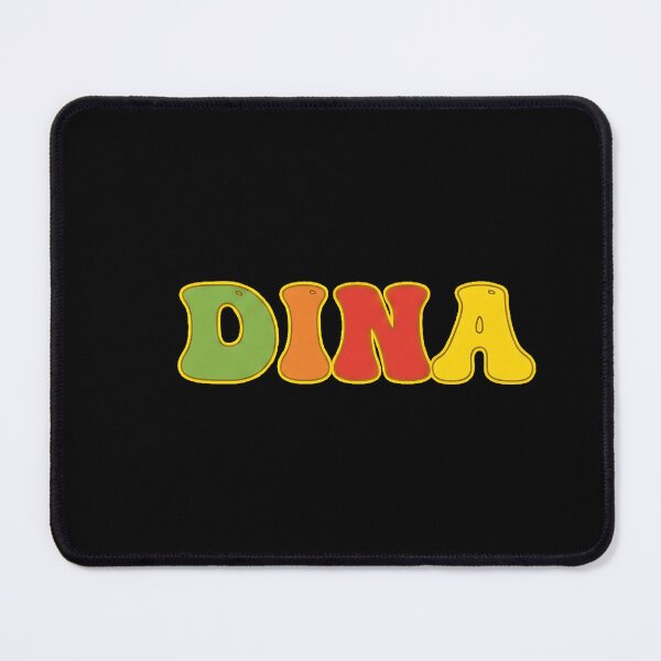 Item preview, ❤️ Dina Personalized Name Wavy Retro Shirt, Coffee Mug, Sticker Gift designed and sold by HelixPedia.