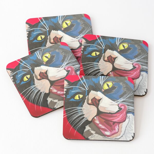 Item preview, Playful Tuxedo Cat Portrait designed and sold by xRoarAndPawArtx.
