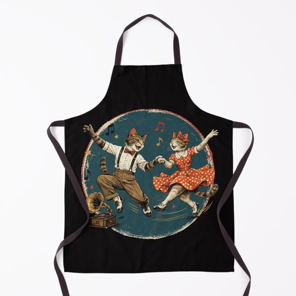 Item preview, Dancing Cats Swing Dance Lindy Hop Vintage Design designed and sold by SANADART.