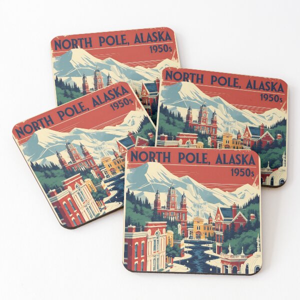 Item preview, North Pole Alaska 1950s USA Vintage Travel Tourism designed and sold by TravelersGems.