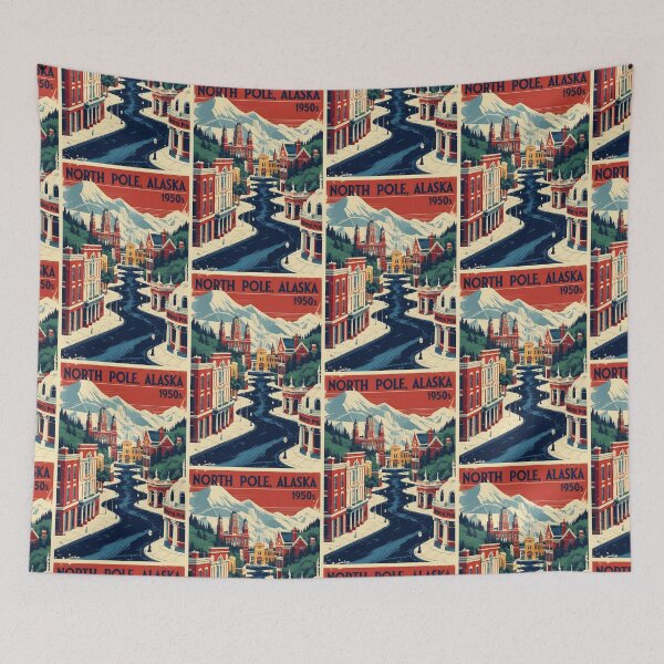 Item preview, North Pole Alaska 1950s USA Vintage Travel Tourism designed and sold by TravelersGems.