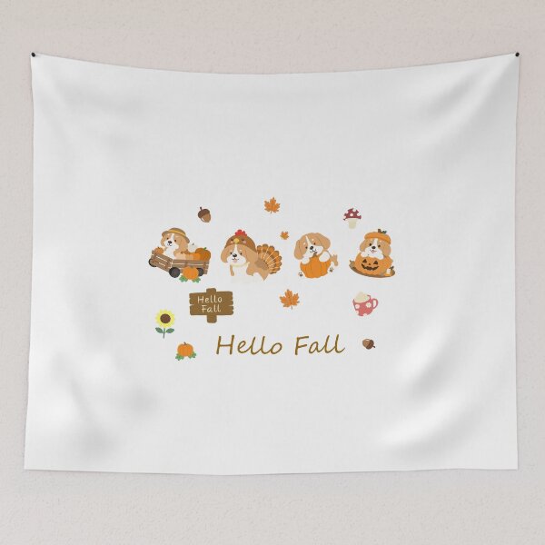 Item preview, Cute Fall Beagle Dog Collection | Hello Fall designed and sold by HappySunday001.