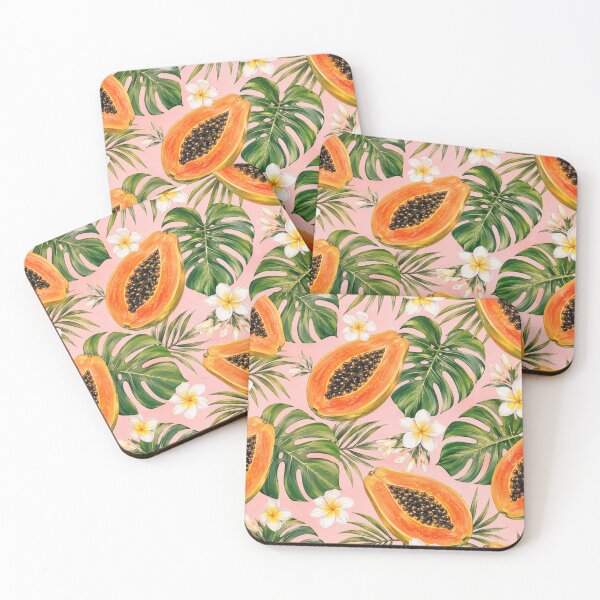 Item preview, Exotic Papaya & Monstera Tropical designed and sold by Digital Muse Store.
