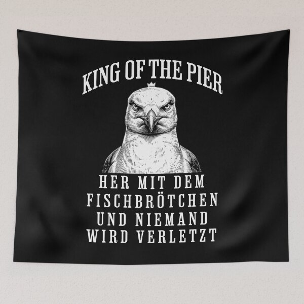Item preview, King of the Pier Seagull Fish Sandwich Humor designed and sold by HoshisWorld2018.