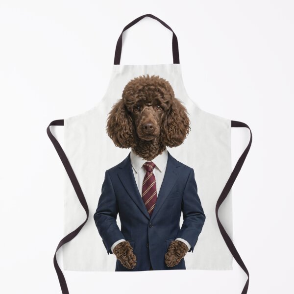 Item preview, The Director — Brown Poodle in a Business Suit designed and sold by CanaryVibesArt.