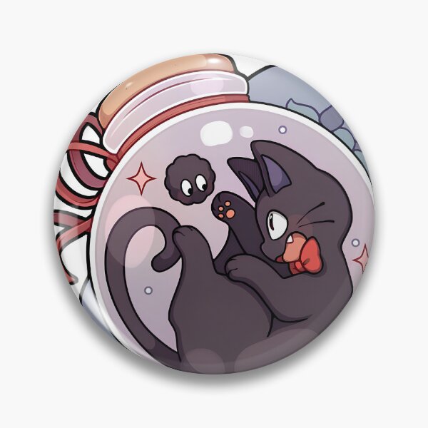 Item preview, Cute kawaii art cat [[kiki's]] on -%[ghiblis]%- jar aways dragon designed and sold by arcaneaeri.