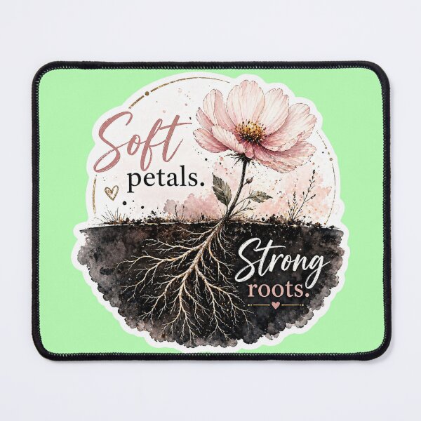 Item preview, Soft Petals Strong Roots - Botanical Watercolor Flower Sticker designed and sold by Scro-Ciob-Shop.