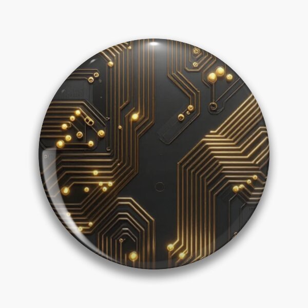 Item preview, Luxury Metallic Gold Circuit Board Seamless Pattern designed and sold by HuNDefii.