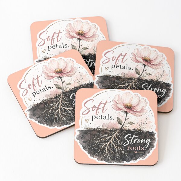 Item preview, Soft Petals Strong Roots - Botanical Watercolor Flower Sticker designed and sold by Scro-Ciob-Shop.