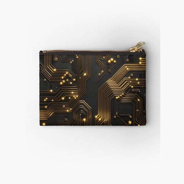 Item preview, Luxury Metallic Gold Circuit Board Seamless Pattern designed and sold by HuNDefii.