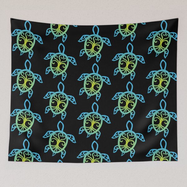 Item preview, Blue and yellow mandala sea turtle designed and sold by Lagueny.