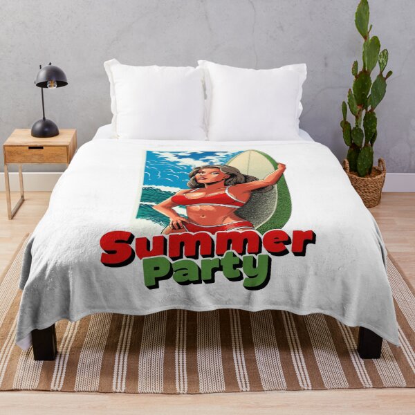 Item preview, Summer party holidays with surf in the beach designed and sold by neonabdrawn.