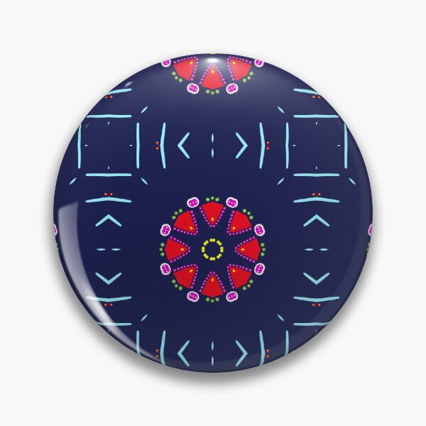 Item preview, Navy Symmetrical Kaleidoscope Geometric Starburst designed and sold by Tinsleybluebell.