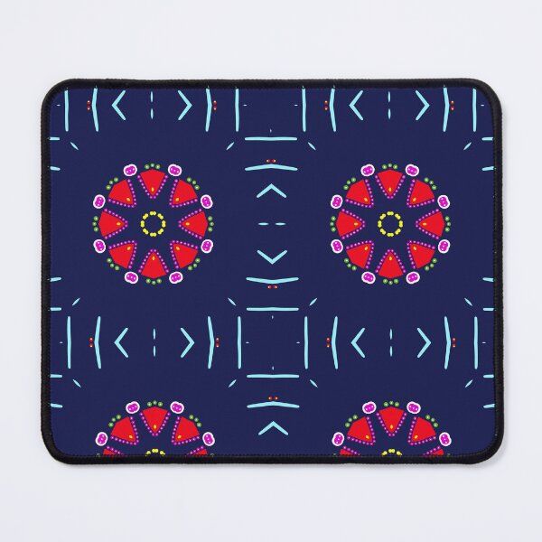 Item preview, Navy Symmetrical Kaleidoscope Geometric Starburst designed and sold by Tinsleybluebell.