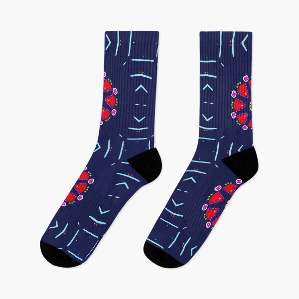 Item preview, Navy Symmetrical Kaleidoscope Geometric Starburst designed and sold by Tinsleybluebell.