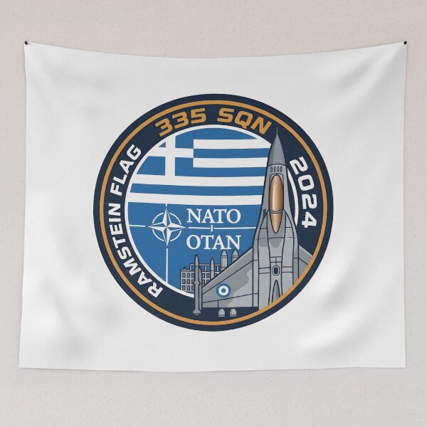 Item preview, NATO Ramstein Flag 2024 335 Squadron Commemorative Patch designed and sold by CharlieDesings.