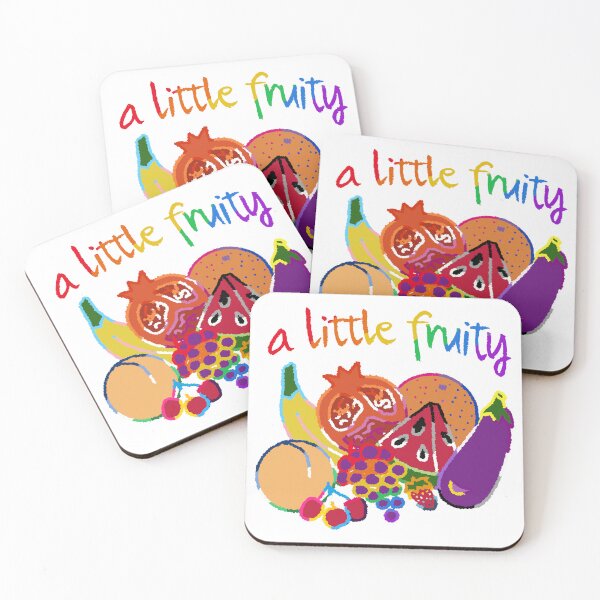Item preview, A Little Fruity (Pride Colors) (Resized for 2026!) designed and sold by PrideofDragons.