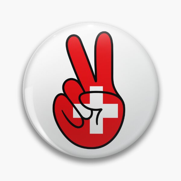 Item preview, Switzerland Flag Peace Hand Sign designed and sold by teeperfect.