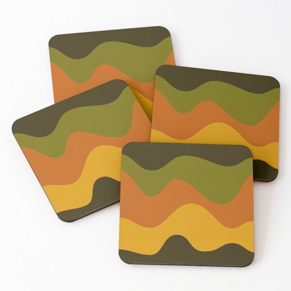 Item preview, Retro Wave Pattern | Olive Orange Mustard 70s Abstract Seamless designed and sold by Dino-Lune.