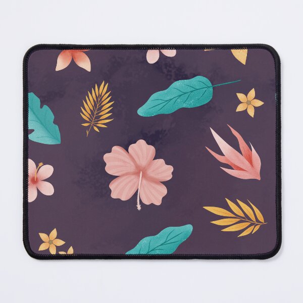 Item preview, Moody Tropical Hibiscus Textured Seamless Floral Pattern designed and sold by StoriesInGrain.