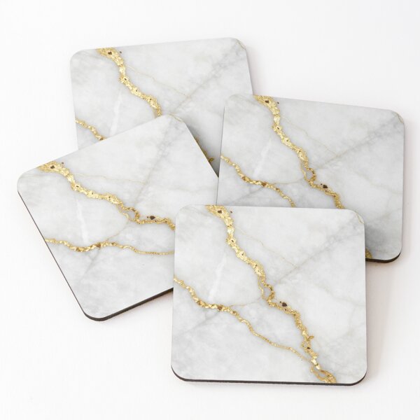 Item preview, Elegant White Marble and Liquid Gold Seamless Pattern designed and sold by HuNDefii.