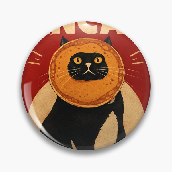 Item preview, Funny Pancake Cat Art | Cute Breakfast Cat Illustration | Kawaii Food Wall Decor designed and sold by AbstractAuraArt.