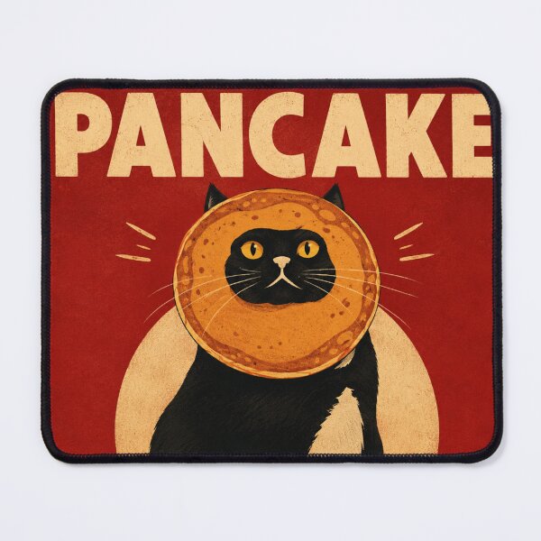 Item preview, Funny Pancake Cat Art | Cute Breakfast Cat Illustration | Kawaii Food Wall Decor designed and sold by AbstractAuraArt.