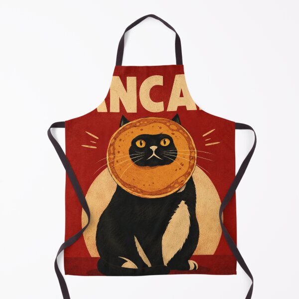 Item preview, Funny Pancake Cat Art | Cute Breakfast Cat Illustration | Kawaii Food Wall Decor designed and sold by AbstractAuraArt.