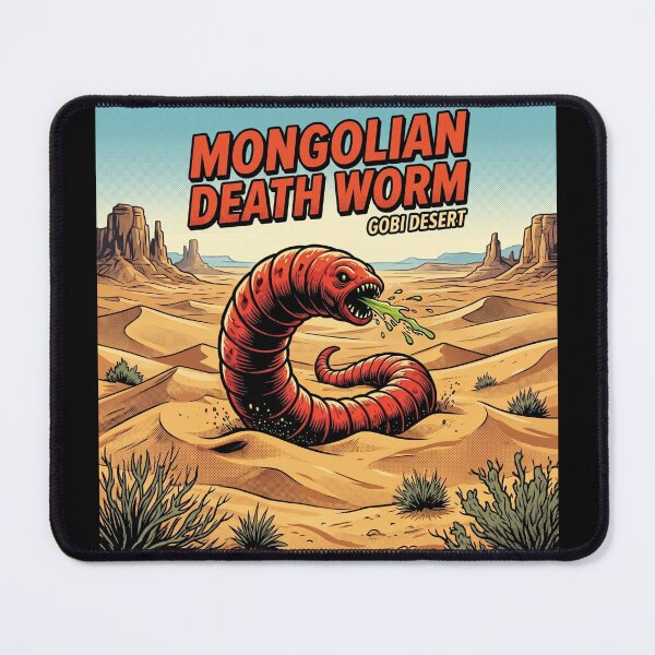 Item preview, Mongolian Death Worm Cryptid – Horror Comic Design designed and sold by redsharkuk.