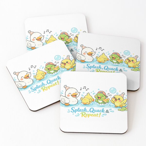 Item preview, Splash, Quack & Repeat – Cute Duck Family Pastel Design designed and sold by EdgeSphere.