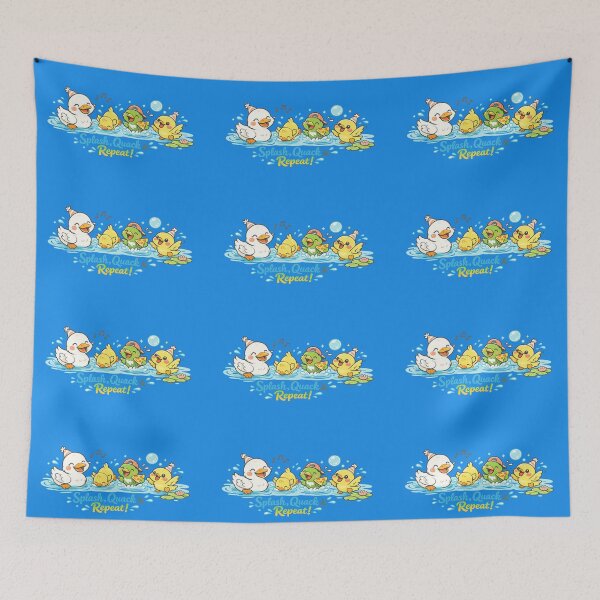 Item preview, Splash, Quack & Repeat – Cute Duck Family Pastel Design designed and sold by EdgeSphere.